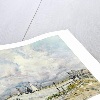 A Landing Stage on the Escaut, 1866 by Johan-Barthold Jongkind