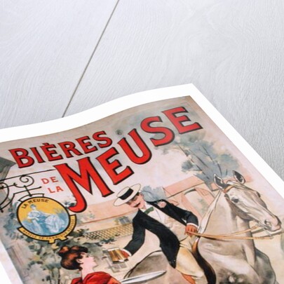 Poster advertising the Bieres de la Meuse at the Brasseries of Sevres and Bar-le-Duc by French School