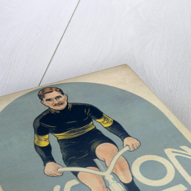 Poster depicting Francois Faber on his Alcyon bicycle by French School