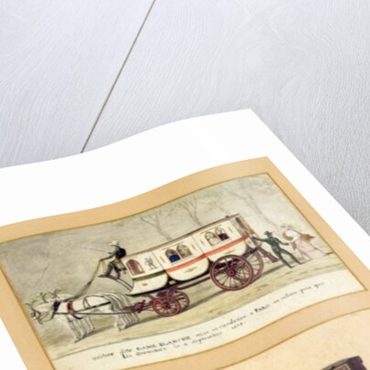A Dame Blanche Carriage, an Omnibus and Drivers, 1815-30 by Pierre Antoine Lesueur