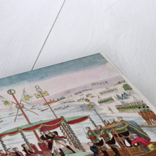 The Meeting between Napoleon I and Tsar Alexander I at Niemen, 25th June 1807 by French School