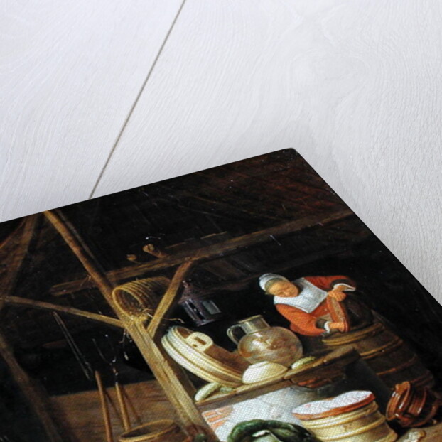 Kitchen Interior by Hendrik Martensz Sorgh