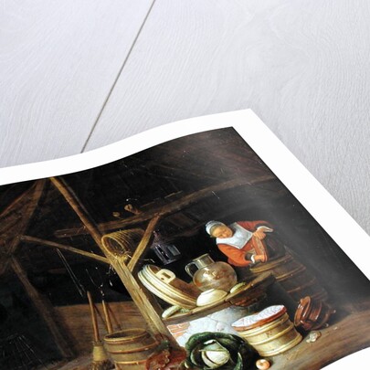 Kitchen Interior by Hendrik Martensz Sorgh