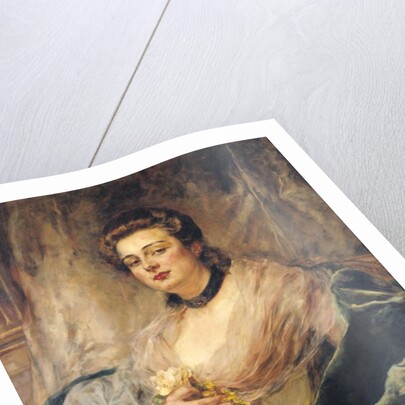 Portrait of the Artist's Wife by Eduardo-Leon Garrido