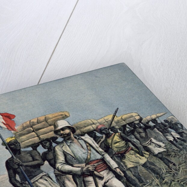 Lieutenant Mizon on his 1892 Mission of Exploration of the River Benue Area in Nigeria by Fortune Louis & Meyer Henri Meaulle