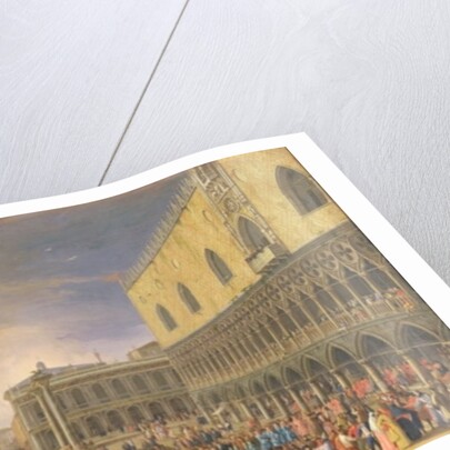 Arrival of the Comte Languet de Gergy at the Palazzo Ducale, Venice, November 1726 by Luca Carlevaris