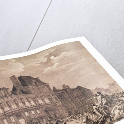 Robespierre, Saint-Just, Couthon and Hanriot Taking Refuge in the Hotel-de-Ville in Paris, 9 Thermidor Year II 1800 by Charles (after) Monnet