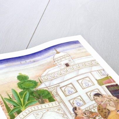 Vilaval Ragini: Woman at her Toilet by Indian School