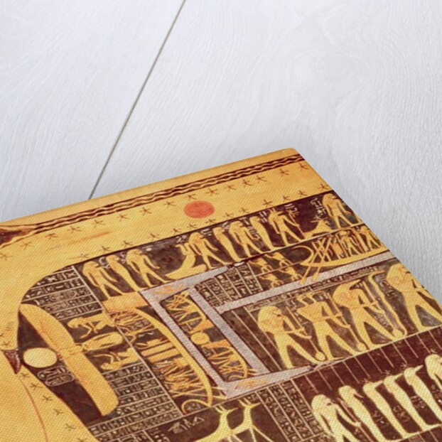 Detail from the Book of the Day from the ceiling of the burial chamber of the Tomb of Ramesses VI New Kingdom by Egyptian 20th Dynasty