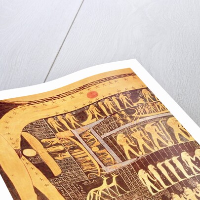 Detail from the Book of the Day from the ceiling of the burial chamber of the Tomb of Ramesses VI New Kingdom by Egyptian 20th Dynasty