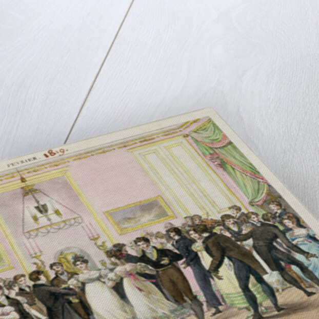 A Society Ball, engraved by Charles Etienne Pierre Motte 1819 by Hippolyte Lecomte