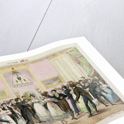 A Society Ball, engraved by Charles Etienne Pierre Motte 1819 by Hippolyte Lecomte