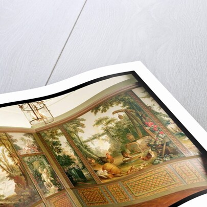 Painted wall panels in the Salon of Gille Demarteau by Francois