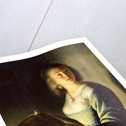 Young Woman with a Candle by Isaac de Jouderville