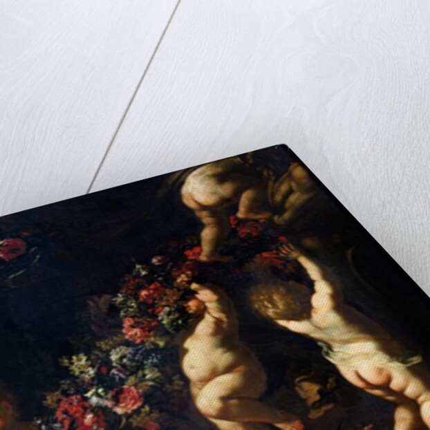 Putti Playing with Garlands of Flowers by Carlo Maratta or Maratti