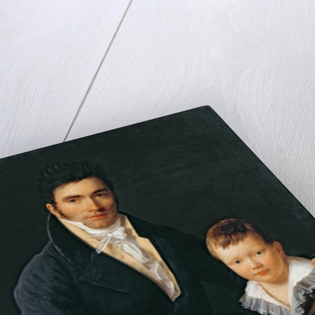 Portrait of a Member of the Barbet Family with his Son by Henri Francois Riesener