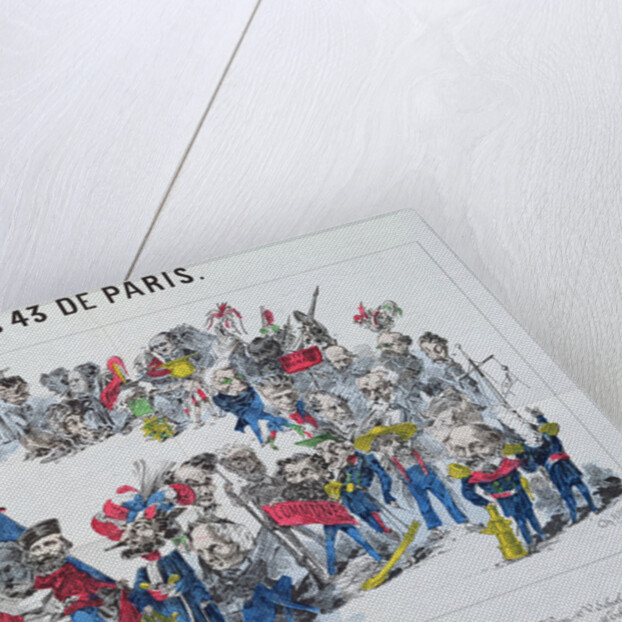 The Forty-Three Elected Representatives of France, caricature of the election of 8th February 1871 by French School