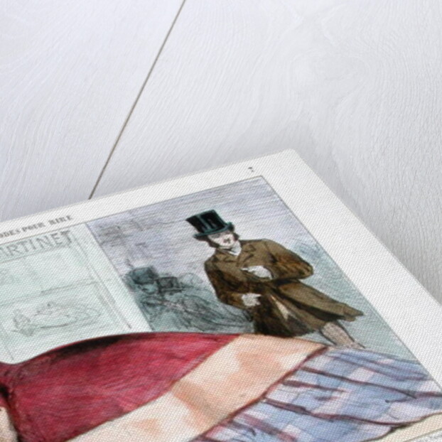 Caricature of the crinoline by French School