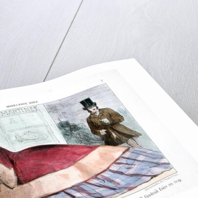 Caricature of the crinoline by French School