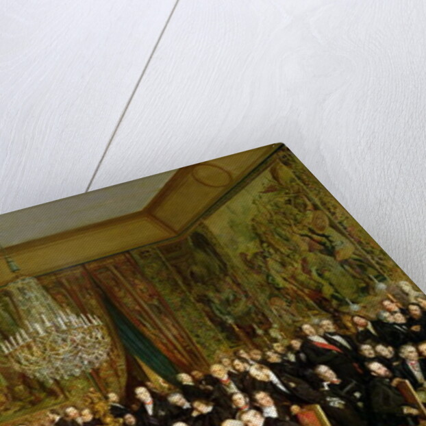 The Salon of Alfred Emilien, Comte de Nieuwerkerke at the Louvre, 1855 by Francois Auguste Biard