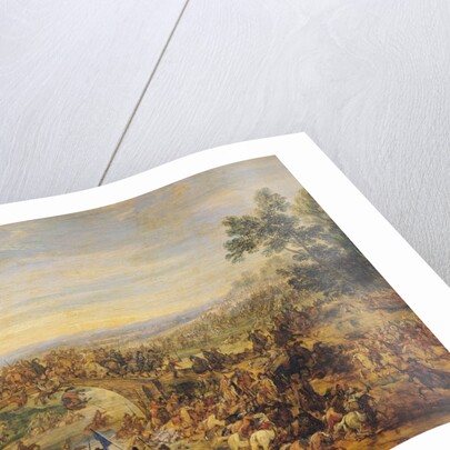 Cavalry Battle on a Bridge by Adam Frans van der Meulen