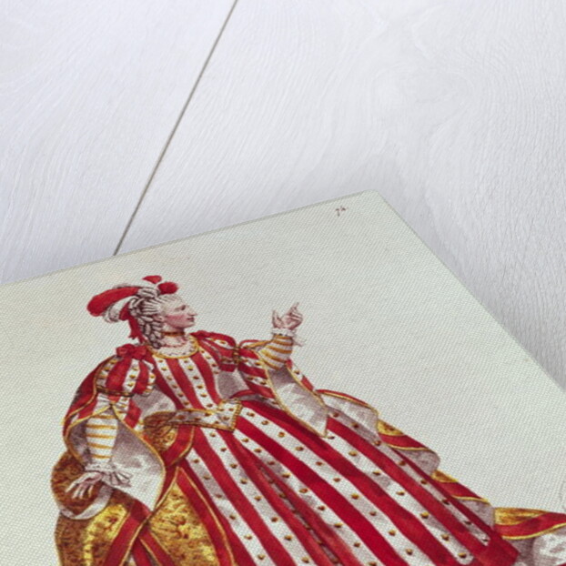 Mademoiselle Dumesnil in the Role of Agrippina in 'Britannicus' by Jean Racine engraved by Francois Seraphin Delpech 1740 by Hippolyte (after) Lecomte