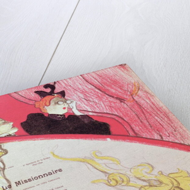 Cover of a programme for 'Le Missionaire' at the Theatre Libre, 1893-94 by Henri de Toulouse-Lautrec