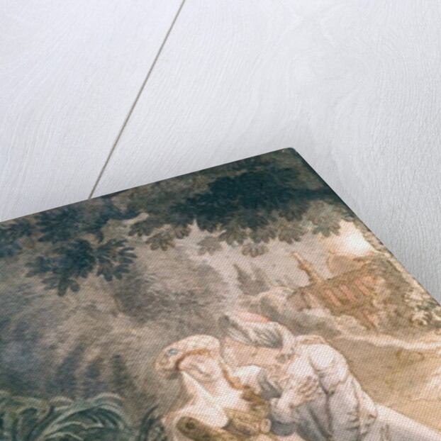 Blanca and Abon Hamet in the Gardens of the Alhambra by French School