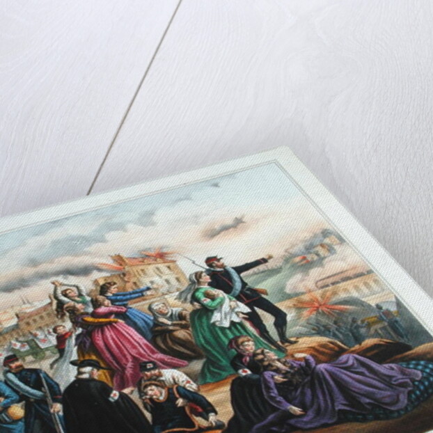 The Siege of Paris. Bombardment by the Prussians, 1870-71 by French School