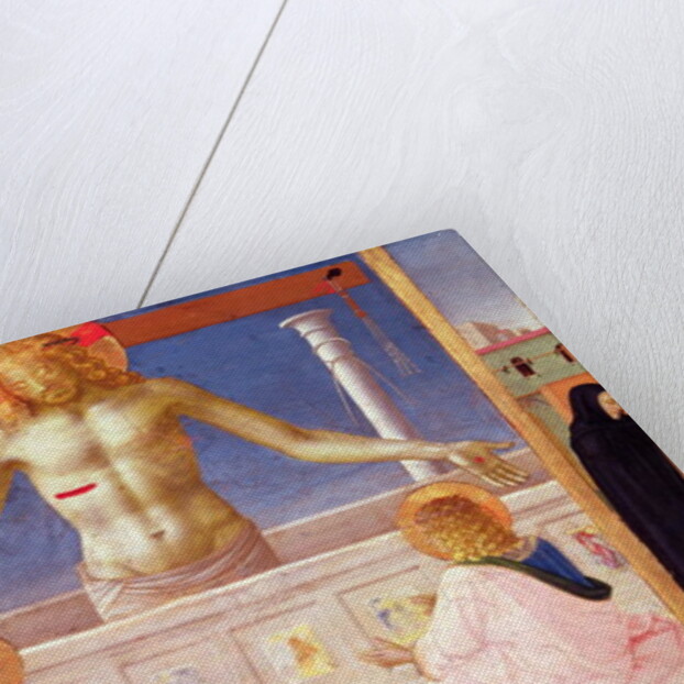 Christ Rising from his Tomb, detail of the predella panel of the Coronation of the Virgin, c.1430-32 by Fra (c.1387-1455) Angelico