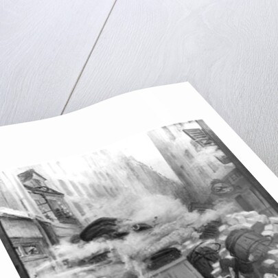 Gavroche Collecting Cartridges by Adolphe Leon Willette