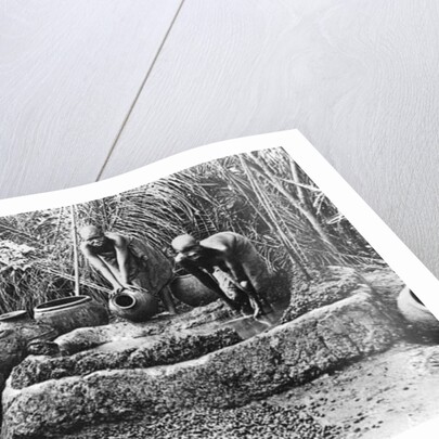 Making palm oil in Dahomey, c.1900 by French Photographer
