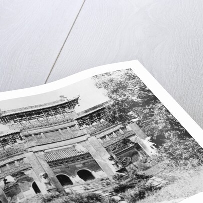 Tomb of the Emperor Qing Taizong and the sacred path at Moukden, China by Valerian Gribayedoff