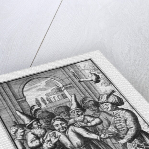 Illustration from 'Le Bourgeois Gentilhomme' by Moliere engraved by Jean Sauve by Pierre Brissart