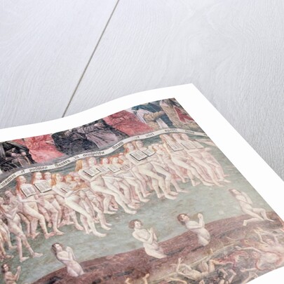 The Last Judgement: The resurrected carrying the book of their life around their necks by French School