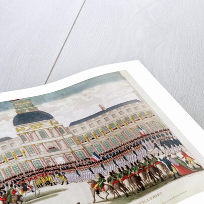 Parade in the Courtyard of the Palais des Tuileries in the Presence of the Emperor by Thomas (after) Naudet