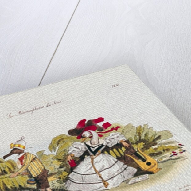 Marriage by the Book, caricature from 'Les Metamorphoses du Jour' series by Grandville