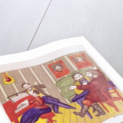 The Singing Lesson, c.1858 by School Russian