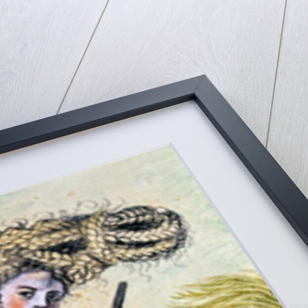 Penitent man in India with plaited hair by French School