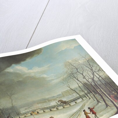 The Prince of Conde Hunting in a Sleigh in 1767 by Jean Francois Perdrix