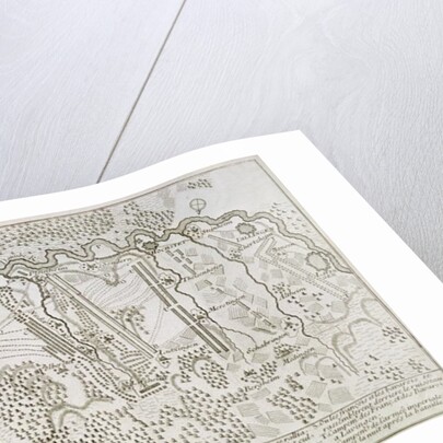 Plan of the Battle of Blenheim between the Imperial Army and the Franco-Bavarian Army, 13th August 1704 by French School