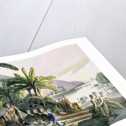 Meeting between the Expedition Party of Otto von Kotzebue and King Kamehameha I Ovayhi Island by Ludwig Choris