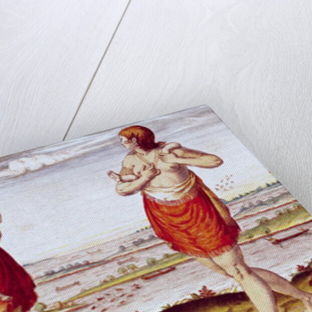 How the Women of Dasamonquepeuc Carry their Children by Jacques Le Moyne