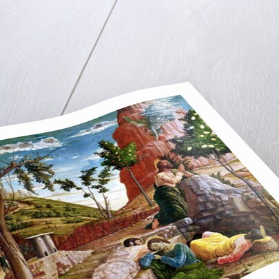 The Agony in the Garden, left hand predella panel from the Altarpiece of St. Zeno of Verona, 1456-60 by Andrea Mantegna