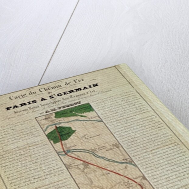 Map of the Paris to St. Germain Railway, by A.M. Perrot, 26th August 1837 by French School
