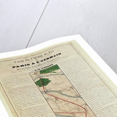 Map of the Paris to St. Germain Railway, by A.M. Perrot, 26th August 1837 by French School