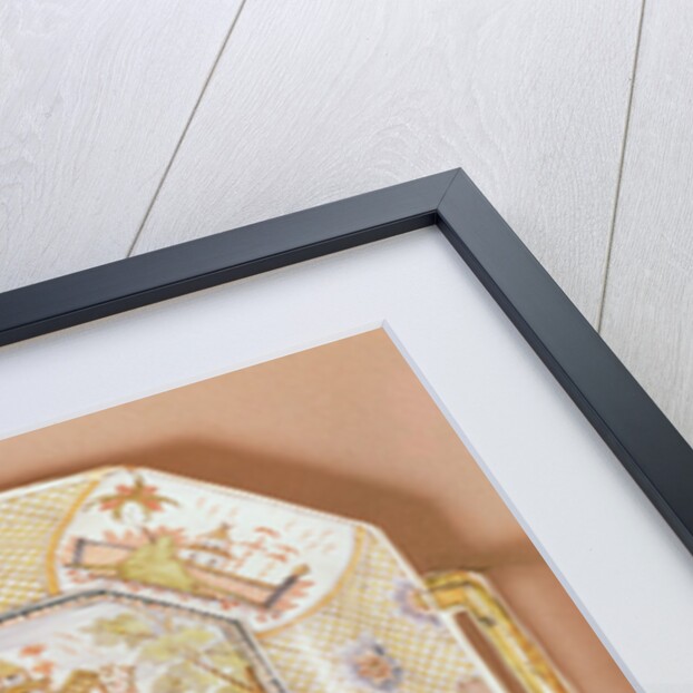 Octagonal dish with a chinese pattern of a lion hunt, c.1730 by Guillibaud