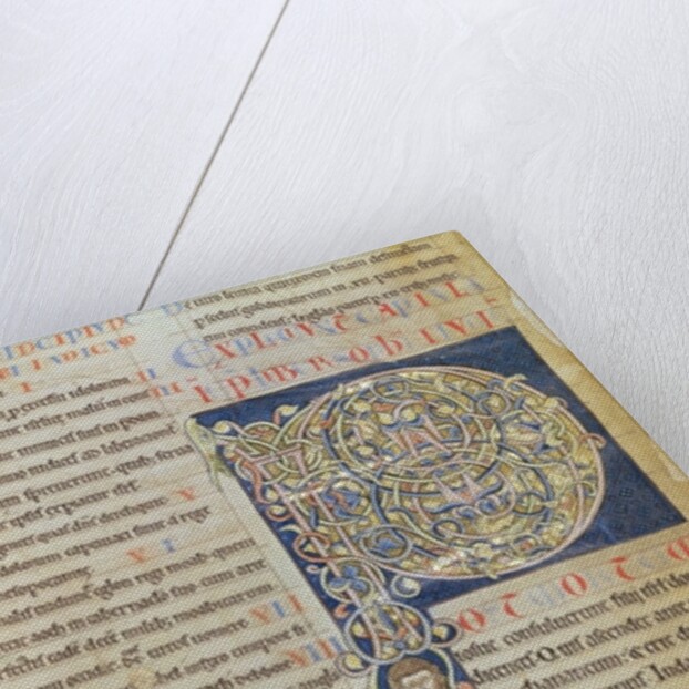 Ms 2 fol.3v t.1 Historiated initial 'P' by French School