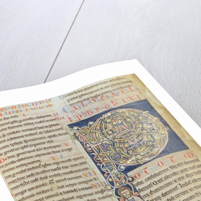 Ms 2 fol.3v t.1 Historiated initial 'P' by French School