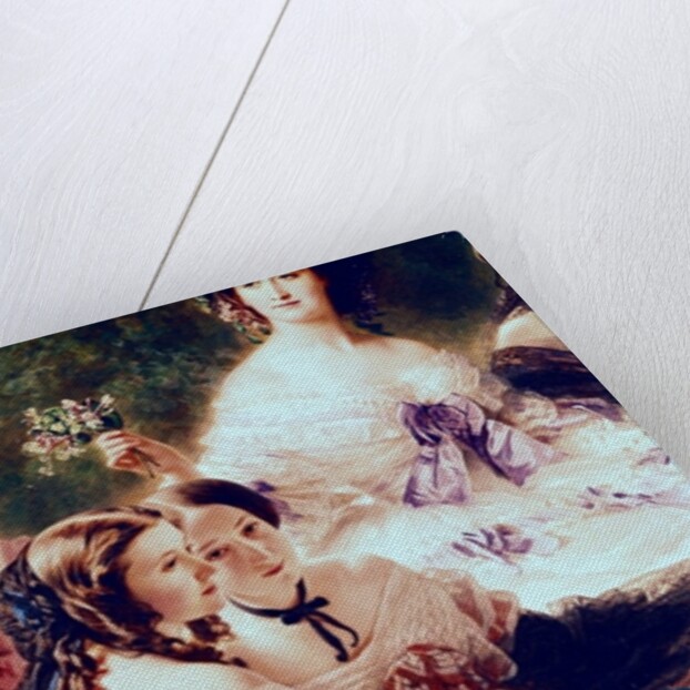 Empress Eugenie and her Ladies in Waiting, detail of the Princess of Essling, the Baroness of Pierres and the Viscountess of Lezay-Marnesia, 1855 by Franz Xaver Winterhalter